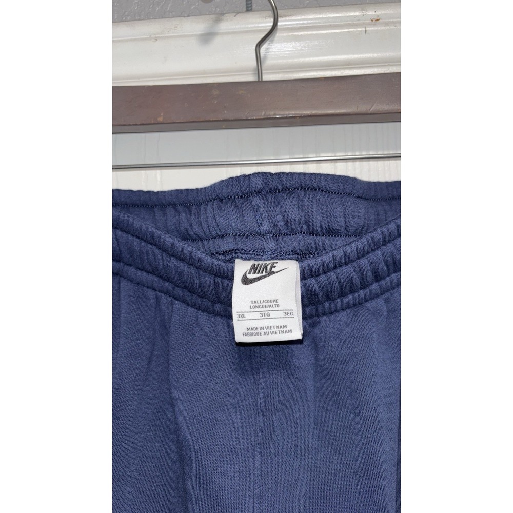 Nike Navy Blue Men's Sweatpants Drawstring Straight Leg Navy Tall XXXLarge - Picture 5 of 5